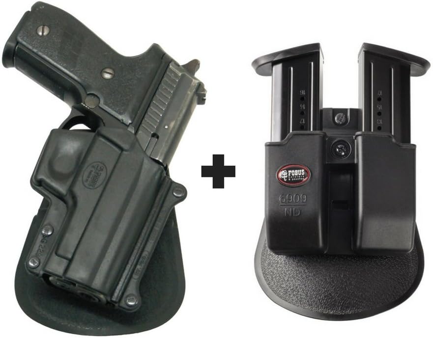 Fobus SG-229 Paddle Smart Conceal Concealed Carry Holster Sig/Sauer P229, 228 Without Rails + 6909 ND Double Magazine Pouch