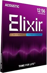 Elixir Strings 80/20 Bronze Acoustic Guitar Strings Light/Medium .012-.056