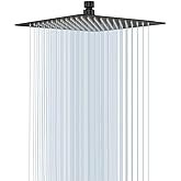 NearMoon Rain Shower Head, High Flow Stainless Steel Square Rainfall Shower, Waterfall Bath Shower Body Covering, Ceiling or 
