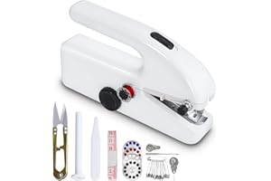 XSCQ Handheld Sewing Machine for Beginners, Mini Sewing Machine with Two Gear for Quick Stitch, Portable Sewing Machine for Various Fabrics, Suitable for DIY, Home, Travel