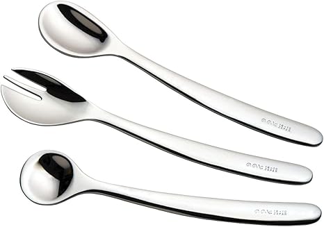 Amazon Co Jp ののじ 新はじめての カトラリーセットa 右手用 3本セット 離乳期 食べさせ用 5才頃用 Cut L2l1015a ホーム キッチン