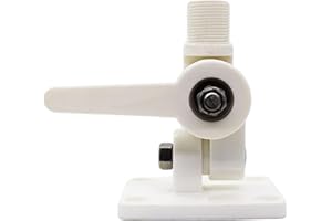 Marine City Heavy Duty Nylon Ratcheting Adjustable Antenna Base Mount for Boats - for VHF, AIS, GPS, RV Wi-Fi or All Radiolabs Antennas