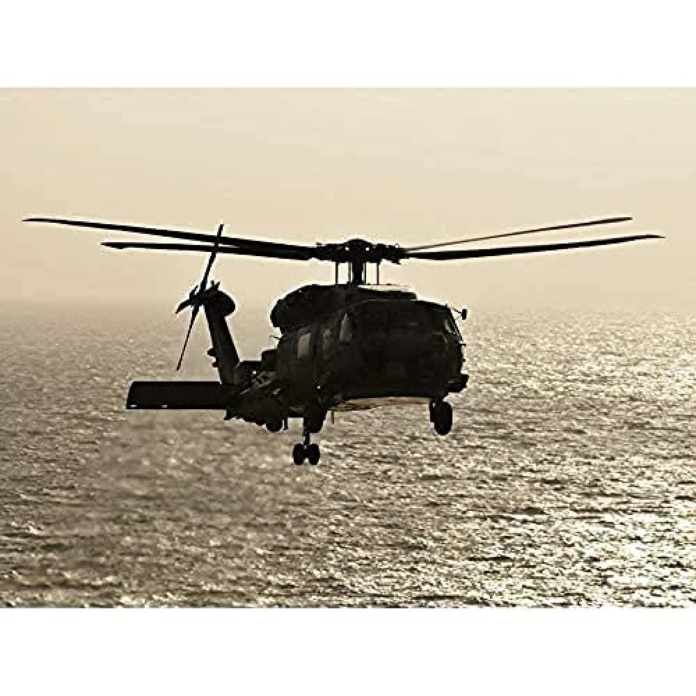 Military USA Navy SH-60F Seahawk Helicopter Photo Art Print Canvas Premium Wall Decor Poster Mural