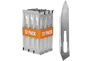 Wiebe Wicked Sharp Replacement Blades (12-Pack) | Surgical-Grade Scalpel Blades for Hunting & Game Processing