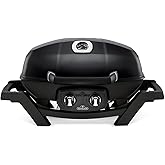 Naopleon TravelQ™ PRO285 Portable Natural Gas Grill - PRO285N-BK - Black, 12,000 BTUS, 285 in² Cooking Area, Cast Iron Grids,