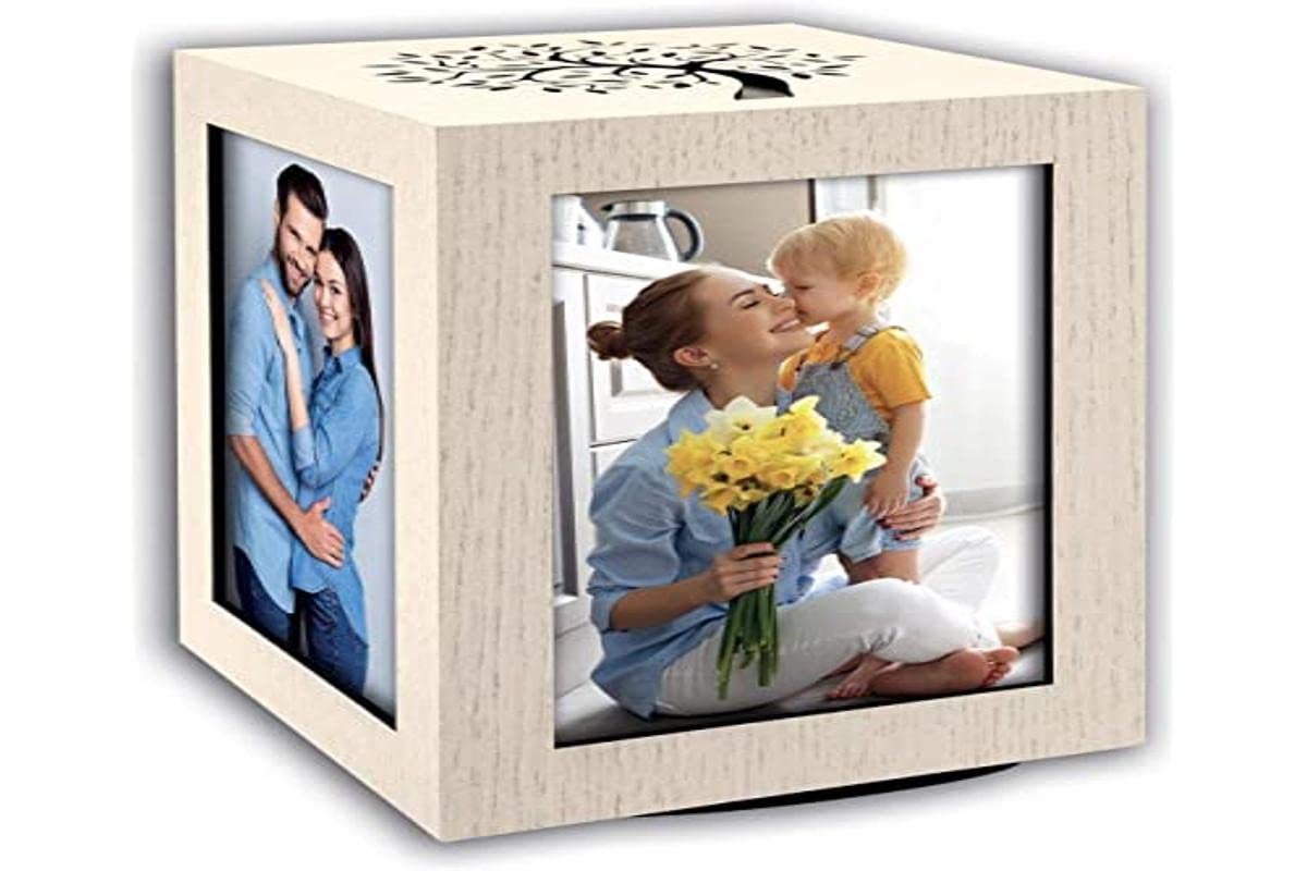 Zep GLG15 Norman Big Rotating Wooden Photo Frame Cube