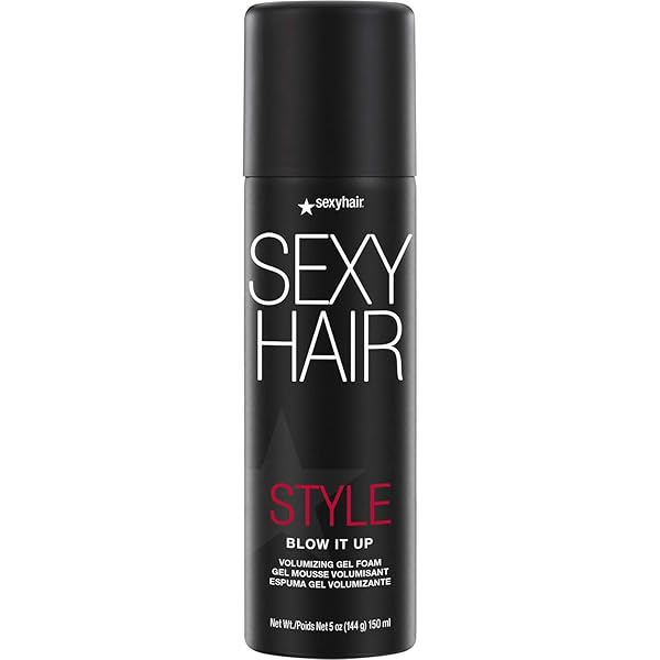 SEXYHAIR STYLE BLOW IT UP VOLUMIZING GEL FOAM, 5 OZ | UP TO 50% MORE VOLUME | ADDS SHINE