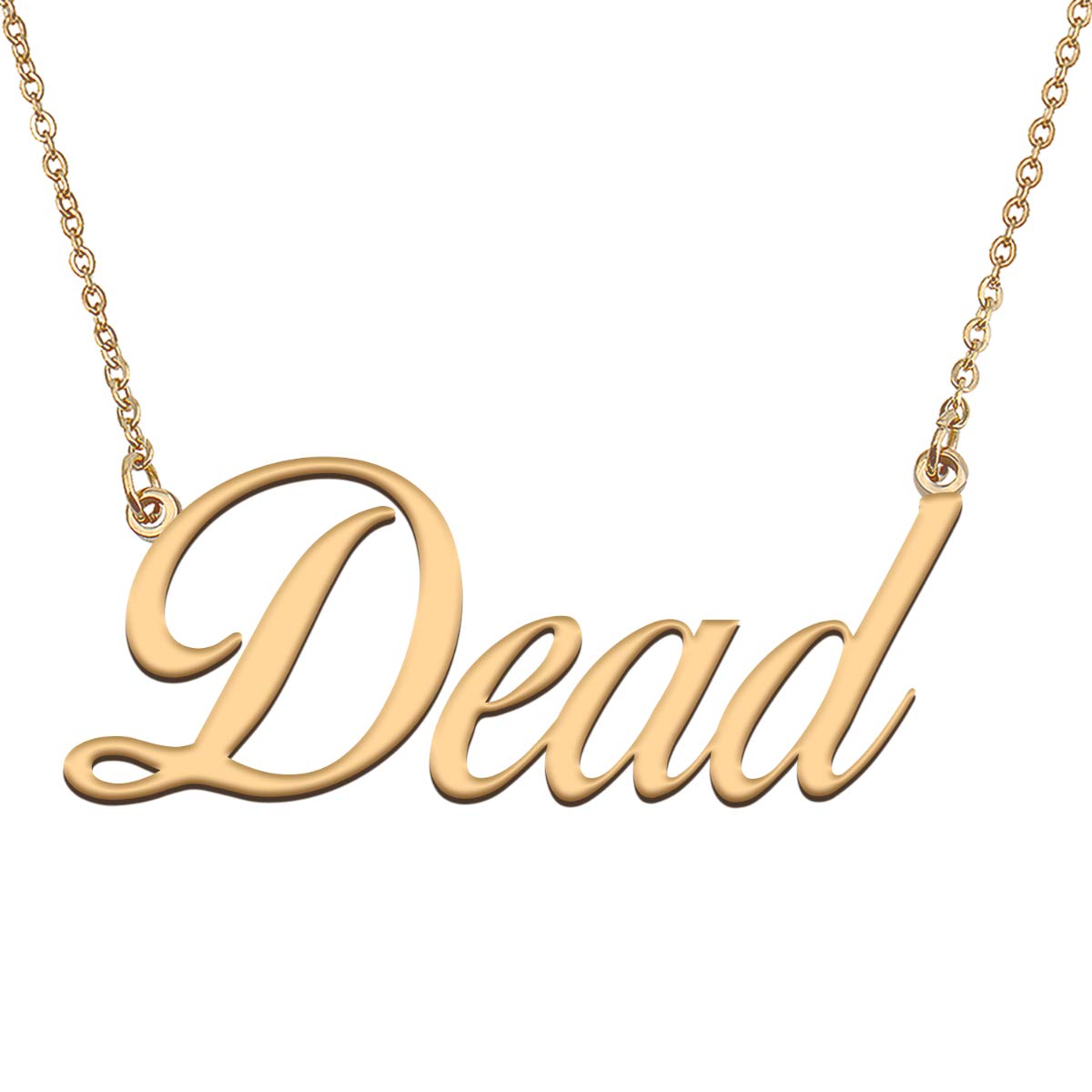 HUAN XUN Customized Custom Simple Any Name Necklace