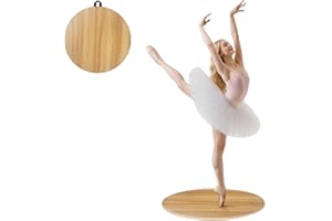 koretech Portable Dance Floor Round, Ballet Wood Floor, Dance Turning Board, Smooth Ballet Dance Floor for Home, Studio and Outdoor
