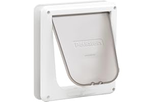 PetSafe 4-Way Locking Interior Cat Door - Tinted Privacy Door for Cat Litter Box or Pet Feeder, Built-in Door Lock, DIY Easy 