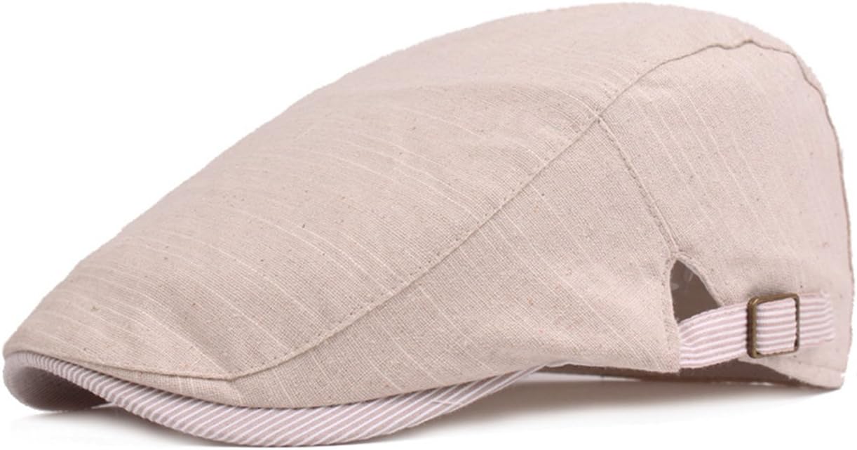 Men's Cotton Flat Cap Classic Newsboy Collection Hunting Hat (C1)