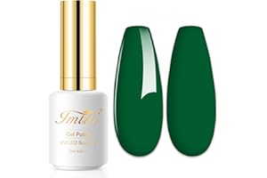 Imtiti Gel Nail Polish, 1 Pcs 0.5 Fl Oz Emerald Green Color Gel Polish Soak Off LED U V Nail Gel Polish Nail Polish DIY Nail Art Starter Manicure Salon Gel Nail Kit for Women Girls