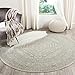 SAFAVIEH Adirondack Collection 6' Round Ivory / Slate ADR108S Oriental Medallion Non-Shedding Dining Room Entryway Foyer Living Room Bedroom Area Rug