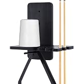 Geelin Wall Mount Pool Chalk Holder 5 Cue, Black, with Triangle Rack Hook | Wood Billiard Accessory with Cone Design, Organizes Cues and Hand Chalk, Space-saving Rack for Pool Table Game Room