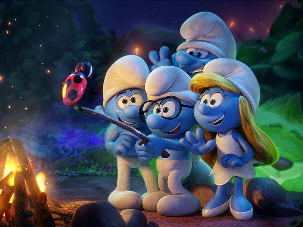 5D DIY Diamond Painting The Smurfs 16x20 inches Round Drill Rhinestone Embroidery for Wall Decoration