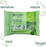 Simple Kind to Skin Eye Makeup Remover Pads Waterproof Mascara 30 Count view 3