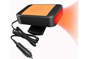 MICLSRS 12V 200W Dashboard Heater for Car, Fast Heating, Protable Car Heater Defroster That Plugs Into Cigarette Lighter for All Kinds of 12V Vehicle