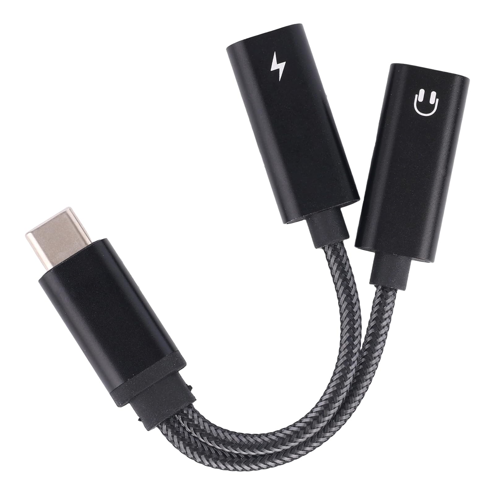 Photo 1 of 2 in 1 USB C Splitter, Dual Type C Headphone and Charger Adapter with PD 60W Fast Charging for iPhone 16 15 Pro Max, Samsung Galaxy S25 S24 Ultra, iPad, MacBook, and More USB-C Devices