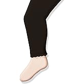 Jefferies Socks Baby Girls' Cotton Footless Tights with Scalloped Edge