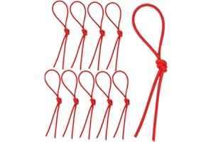 HEMOTON 10pcs Thick Red Yangqin Rubber Bands Elastic Covers Dulcimer Yangqin Tuning Accessories for Practice and Performance