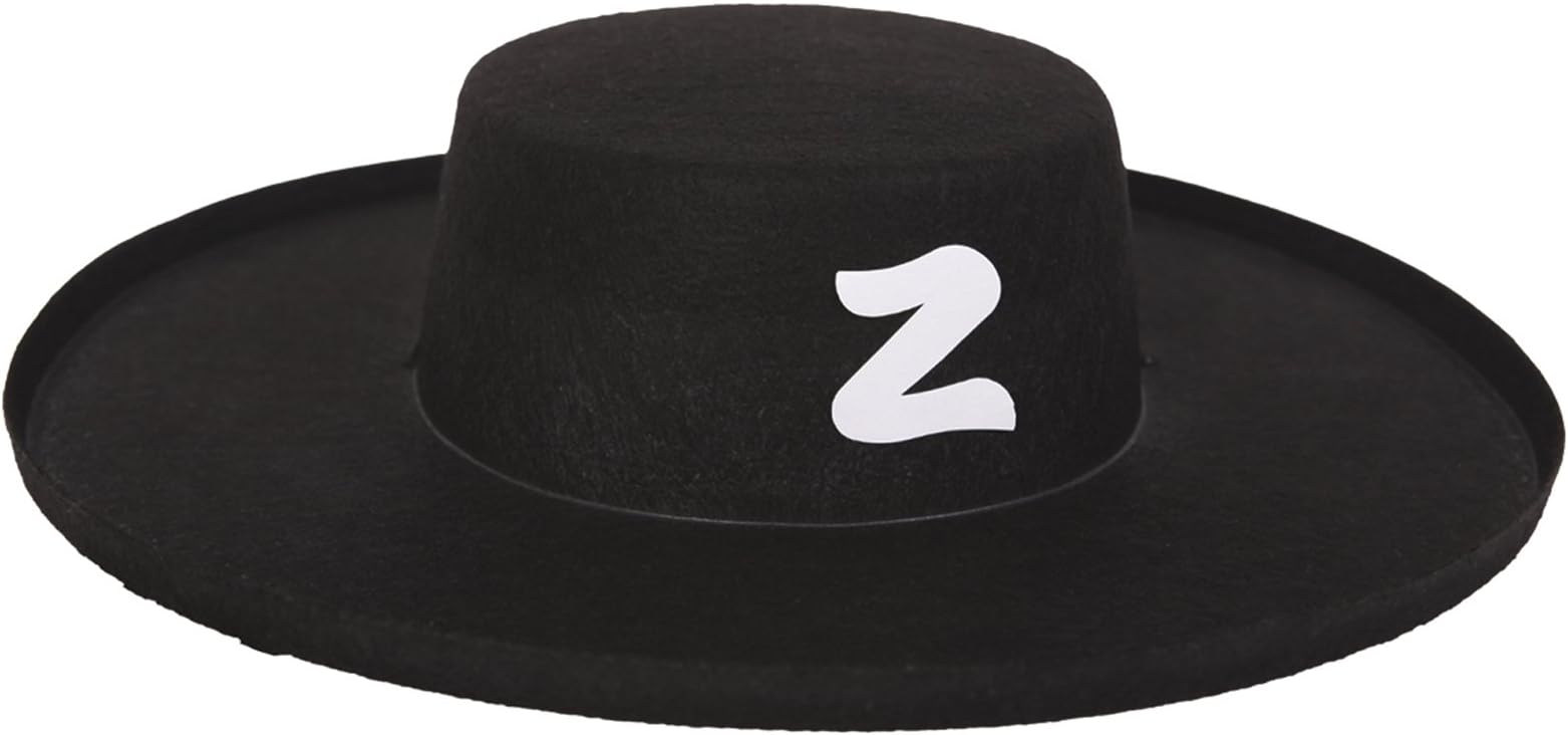 Viving Costumes 201600 Zorro Hat for Adults, 57 cm, Multi Color, One Size