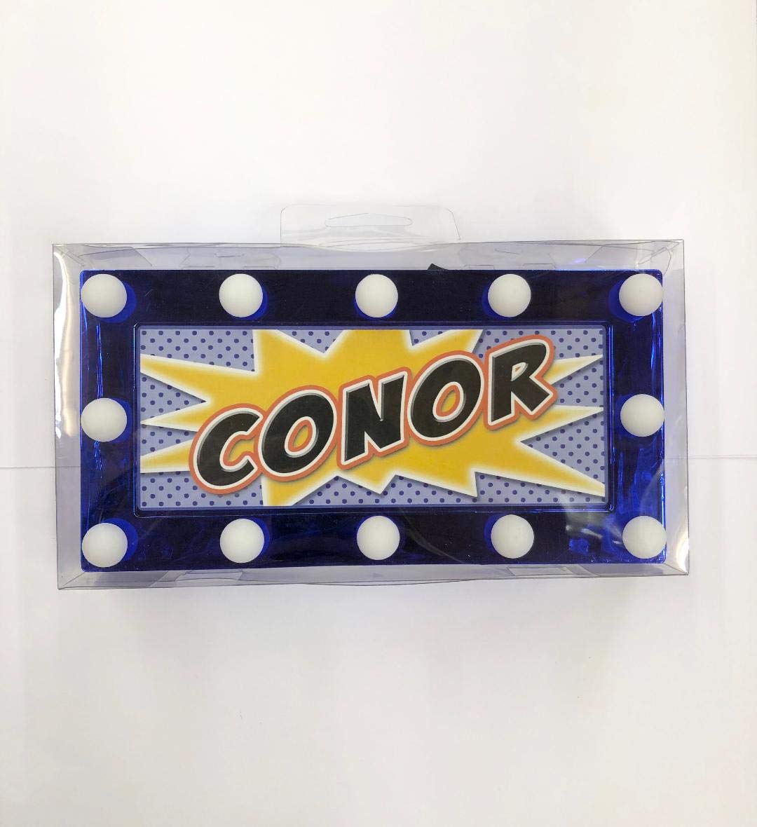 CONOR Childrens LED Personalised Name In Lights room Sign
