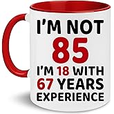 WHIDOBE 85th Birthday Gift - Gift For 85 Years Old - 85th Birthday Gifts For Men, Women - 1941 Gift For Mom, Dad - 85 Years Old Birthday Gifts Coffee Mug - 85th Gifts For Grandma, Grandpa