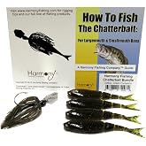Harmony Fishing Company Chatterbait Kit - Z-Man 3/8oz + Razor ShadZ + How to Fish Guide