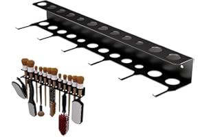 Car Detailing Brush Hanger, 12 Holes Car Cleaning Brush Wall Holder, Heavy Duty Cleaning Tool Storage with Hooks, Multipurpos