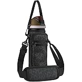 SLEILIN Neoprene Water Bottle Holder Bag with Cell Phone Pocket Compatible with Owala FreeSip 24 oz，Water Bottle Carrying Bag ，with Adjustable Shoulder Strap,for 24oz Stainless Steel Water Bottle
