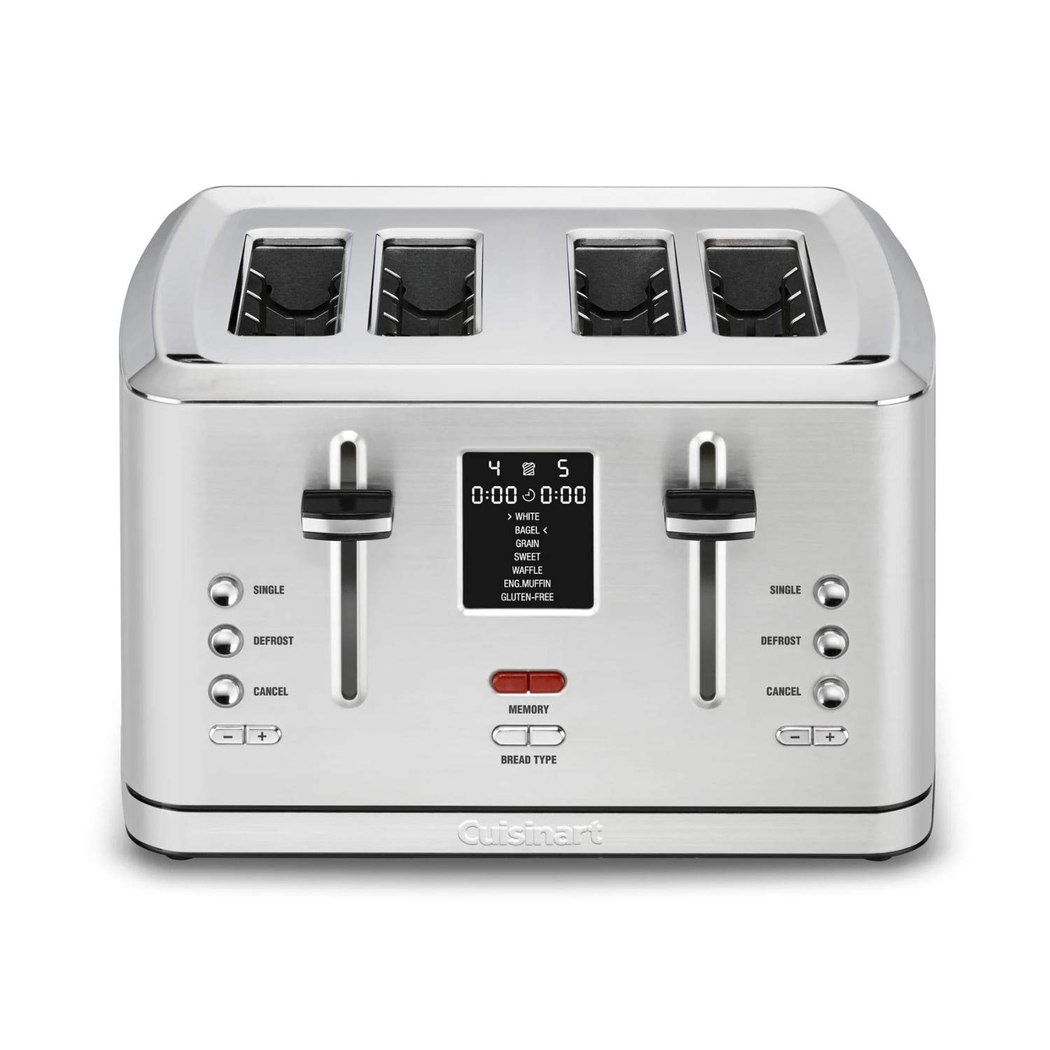 Cuisinart CPT-740 4-Slice Digital MemorySet Toaster, Stainless Steel, Silver