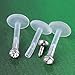 Top Plaza 10x 16GA Labret Studs/Lip Piercing jewelry/Acrylic Czech Crystal Monroe Bar Lip Tunnels for Piercing