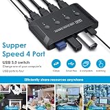 Gathukila USB 3.0 KVM Switch 4 In 4 Out Ext Cable Keyboard Mouse Printer U Disk view 5
