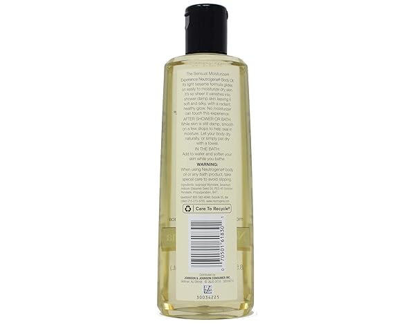 NEUTROGENA BODY OIL LIGHT SESAME FORMULA, FRAGRANCE FREE 8.5 OZ