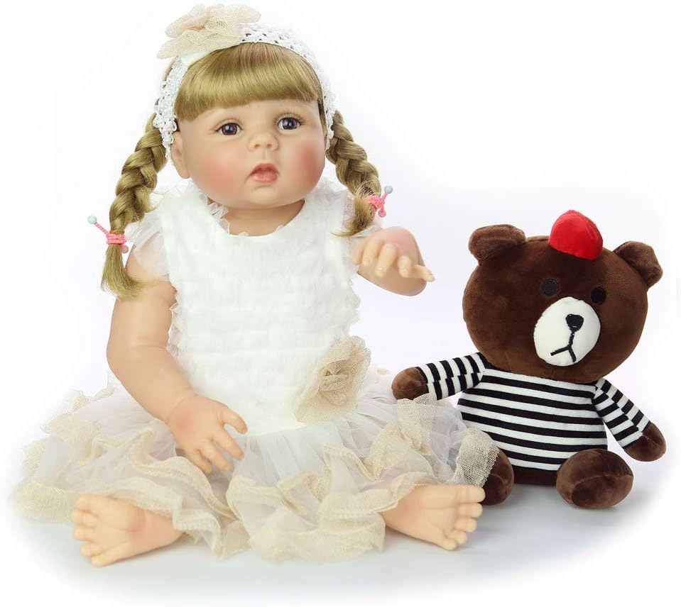 Prezzo HWBB Reborn Baby Doll, 23 Pollici 57 cm Realistici e realistici Sogni Alti Bambole Realistici Reborn Babies Ragazze Giocattoli Set Regalo per Regali per Bambini Offerte