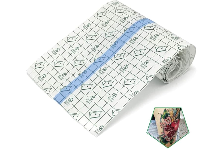 Flatoedu Tattoo Aftercare Bandage Roll 6″ x 2 Yard – Waterproof Transparent Film for Tattoo Initial Healing and Skin Repair Adhesive Tattoo Supply Wrap