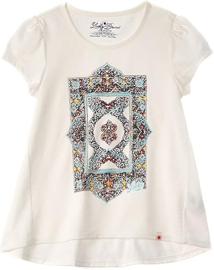 Amazon Co Jp ラッキーブランド子供レディース半袖tee W Princess Seams And Screen Print Little Kids カラー ベージュ 服 ファッション小物