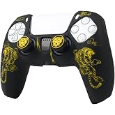 Tiger Controller Skin Cover Compatible with PS5/Playstation 5 Controller, RALAN Protector Case Customised Thumb Grip