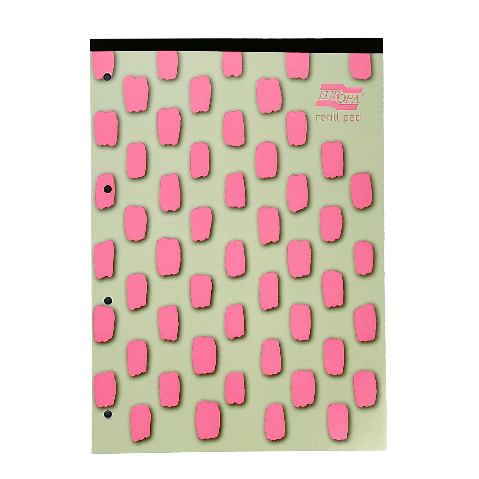 Exacompta Europa Splash - Ref EU1511Z Refill Pad, Bright Cover, 140 Lined & Margin Sheets, A4 Size with Pre Punched Pages, 4 Holes for Universal Filing, Pack of 6 Pink/Green Cover
