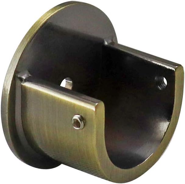 YHO Curtain Rod Pole Brackets 19mm 28mm 35mm Recess Extendable Double Antique Brass (35mm Recess