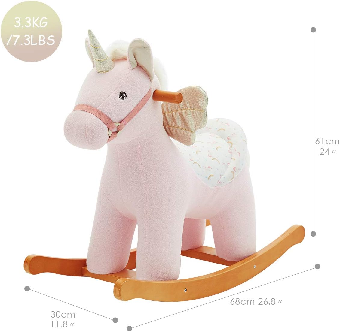 labebe unicorn rocking horse