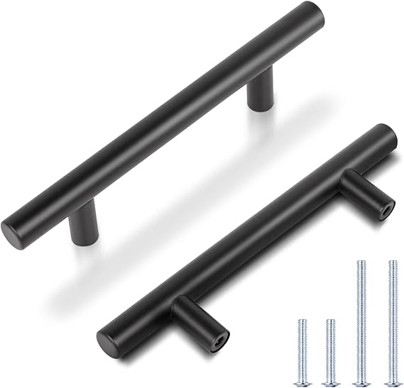 Tiradores para muebles y armarios de cocina, de acero inoxidable, color