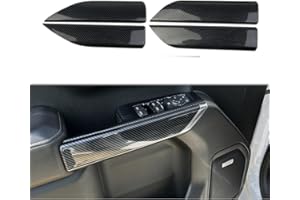 Fewshaw Carbon Fiber Inner Door Handrail Handle Cover Trim for 2019-2025 Chevy Silverado 1500/GMC Sierra 1500 for 2020-2025 S