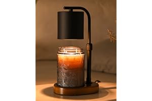 EANDISOM Candle Warmer Lamp Timer - Adjustable Black Candle Lamp Warmer, Birthday Gifts for Women, for Mom, House Warming Gifts New Home, Candle Warmer for Jar Candles with 2 Bulb