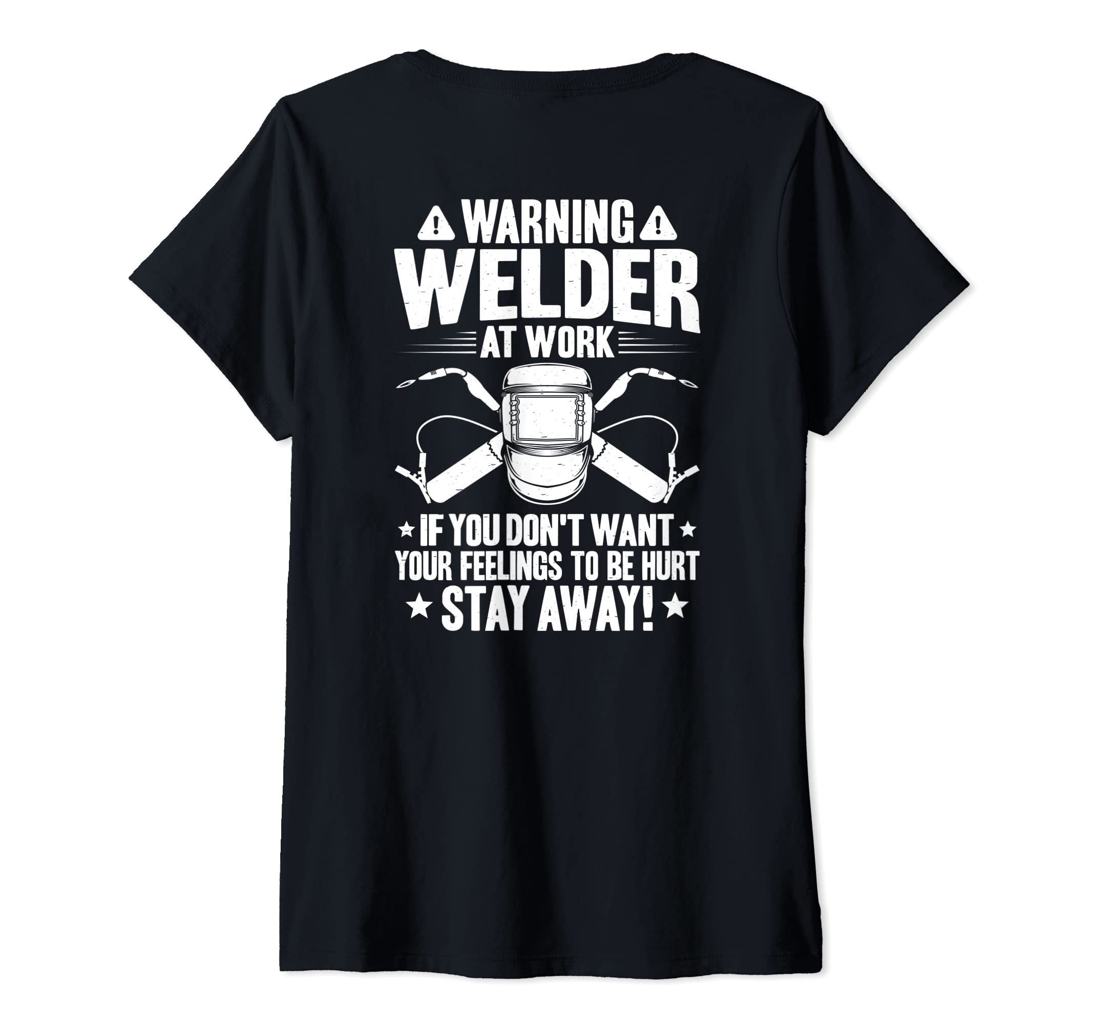 Womens Welding At Work Welder V-Neck T-Shirt