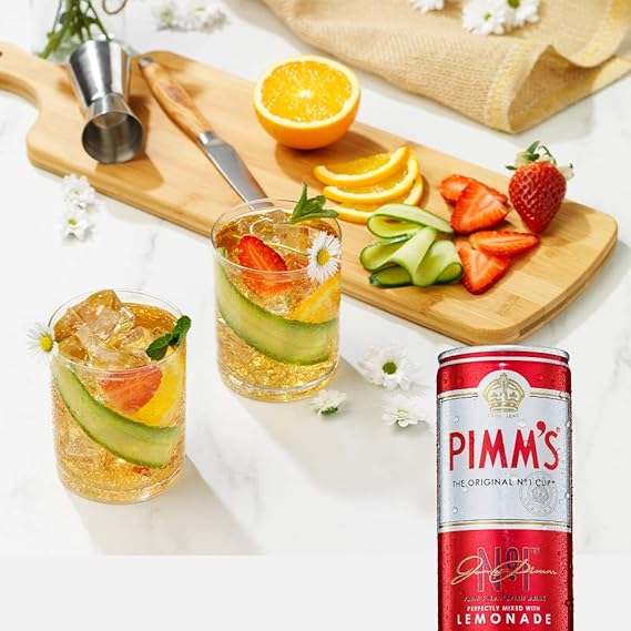 Pimm S And Lemonade Pre Mixed And Ready To Drink Can 12 X 250 Ml Amazon Co Uk Grocery
