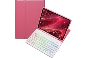 Colorful Backlit Keyboard Case for iPad A16 2025 (11th Gen,11"), iPad 10th Generation 10.9" 2022 Case with Detachable Bluetoo