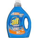 all Laundry Detergent Liquid, Fights Tough Stains with OXI Power, High Efficiency Compatible, 2X Concentrated, 90 Loads