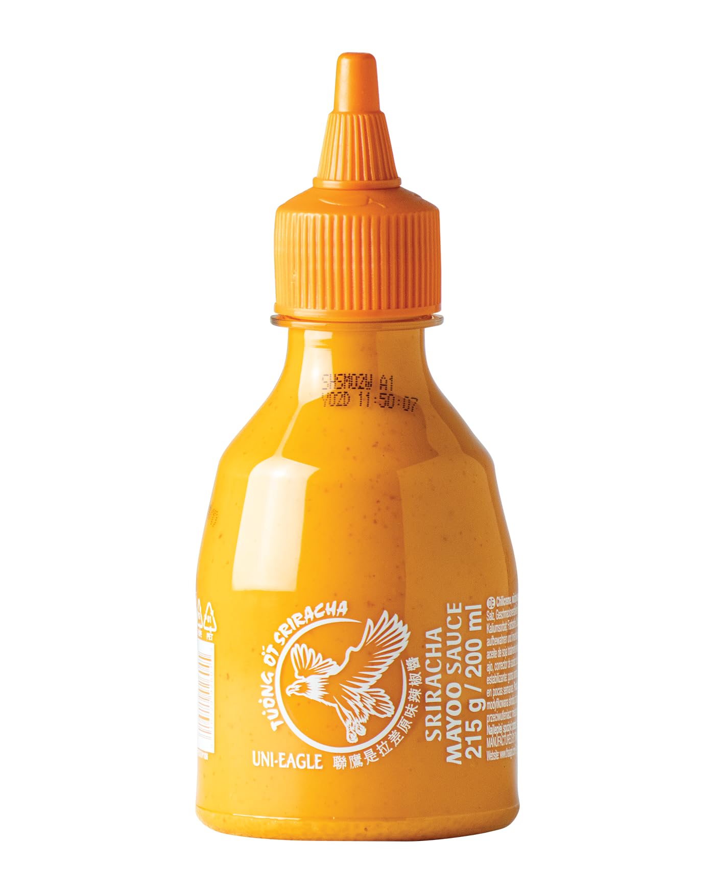 UNI-EAGLE Sriracha Mayo Chili Sauce I Cremige Chili mit Chilischoten & Knoblauch I Würzige Thai-Sriracha Sauce I Ideal als Dip & Würze I 1 x 200 ml