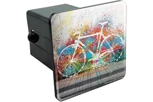 GRAPHICS & MORE Colorful Rainbow Negative Space Bicycle Bike Wall Tow Trailer Hitch Cover Plug Insert